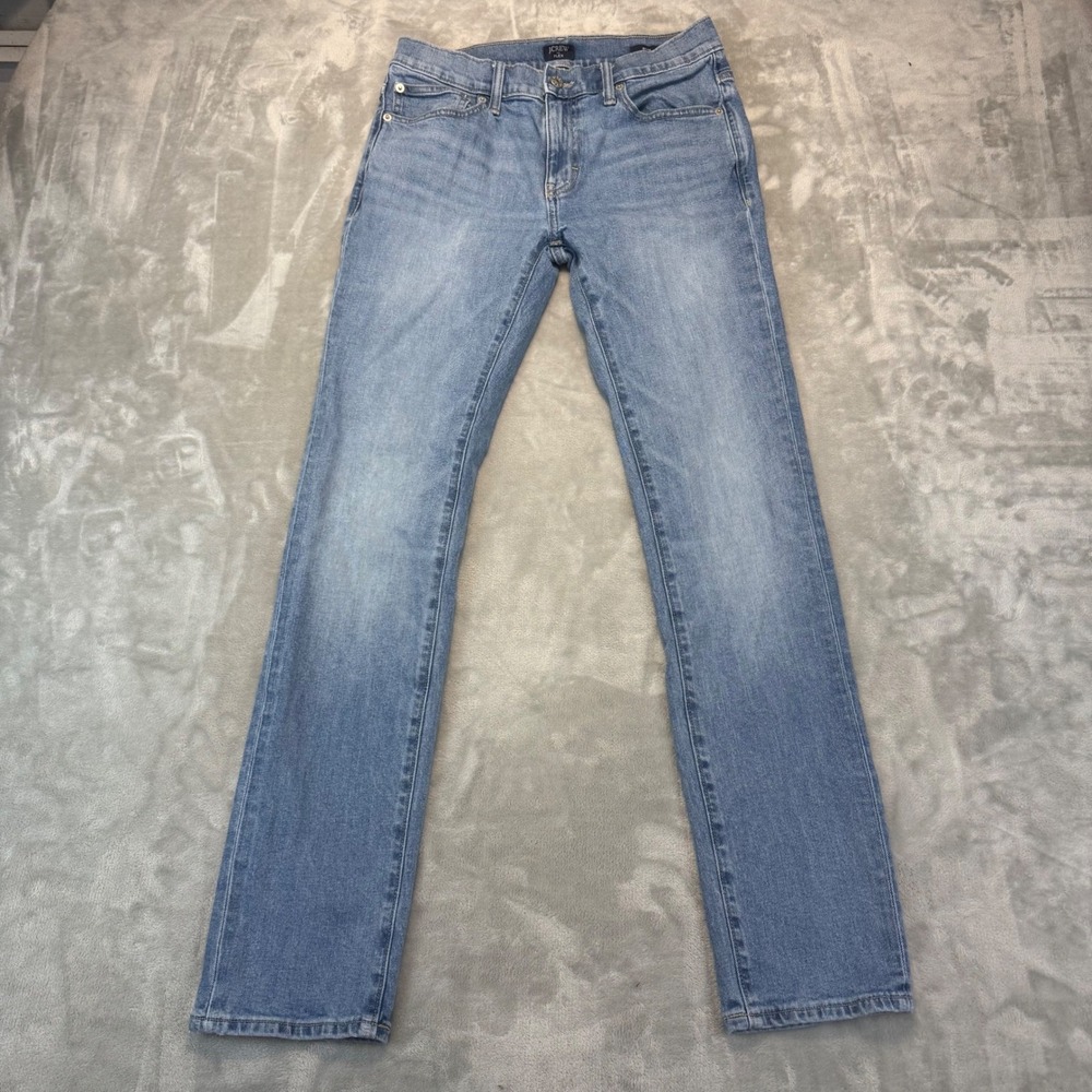 J.Crew Flex Slim Fit Jeans Mens 29x32 Light Wash Blue Denim Stretch